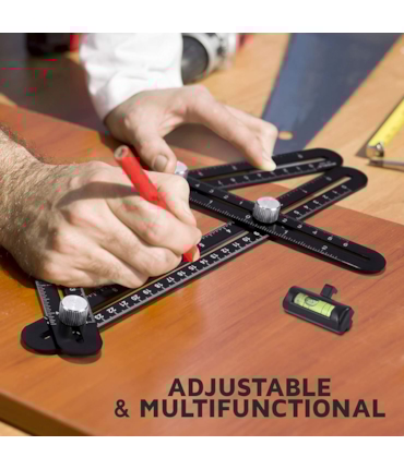 ANGLE IZER - COMBO ESQUADRO MULTI-ÂNGULO EM LIGA DE ALUMÍNIO PREMIUM