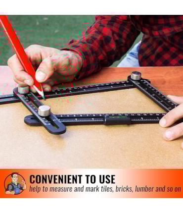 ANGLE IZER - COMBO ESQUADRO MULTI-ÂNGULO EM LIGA DE ALUMÍNIO PREMIUM ANGLE IZER - COMBO ESQUADRO MULTI-ÂNGULO EM LIGA DE ALUMÍNIO PREMIUM