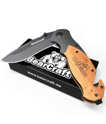 BEARCRAFT - CANIVETE OUTDOOR SURVIVAL POCKET KNIFE - DESIGN EM CARBONO BEARCRAFT - CANIVETE OUTDOOR SURVIVAL POCKET KNIFE - DESIGN EM CARBONO