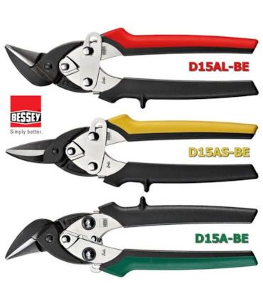 BESSEY - CONJUNTO COM 3 TESOURAS PARA CHAPAS - TIPO AVIAÇÃO