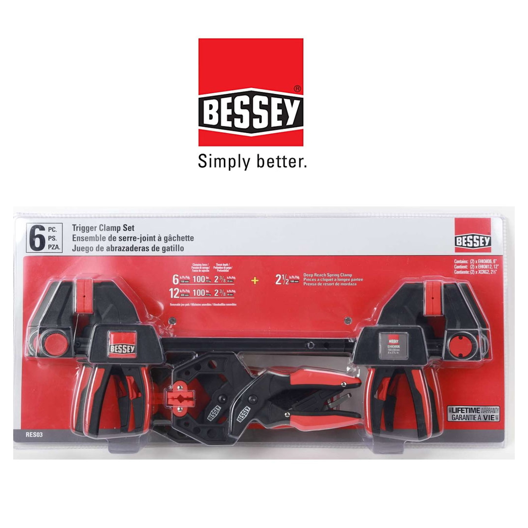 BESSEY - KIT COM GRAMPOS PROFISSIONAIS