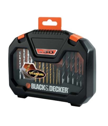 BLACK & DECKER - JOGO PARA FURAR E PARAFUSAR COM 30 PEÇAS