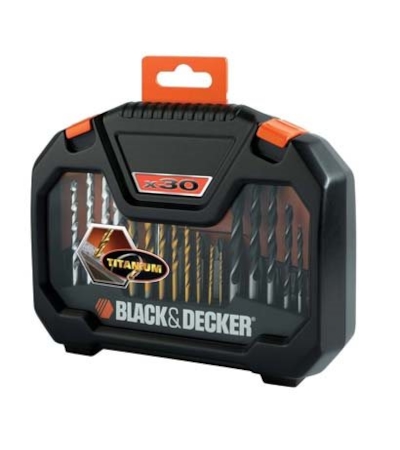 BLACK & DECKER - JOGO PARA FURAR E PARAFUSAR COM 30 PEÇAS