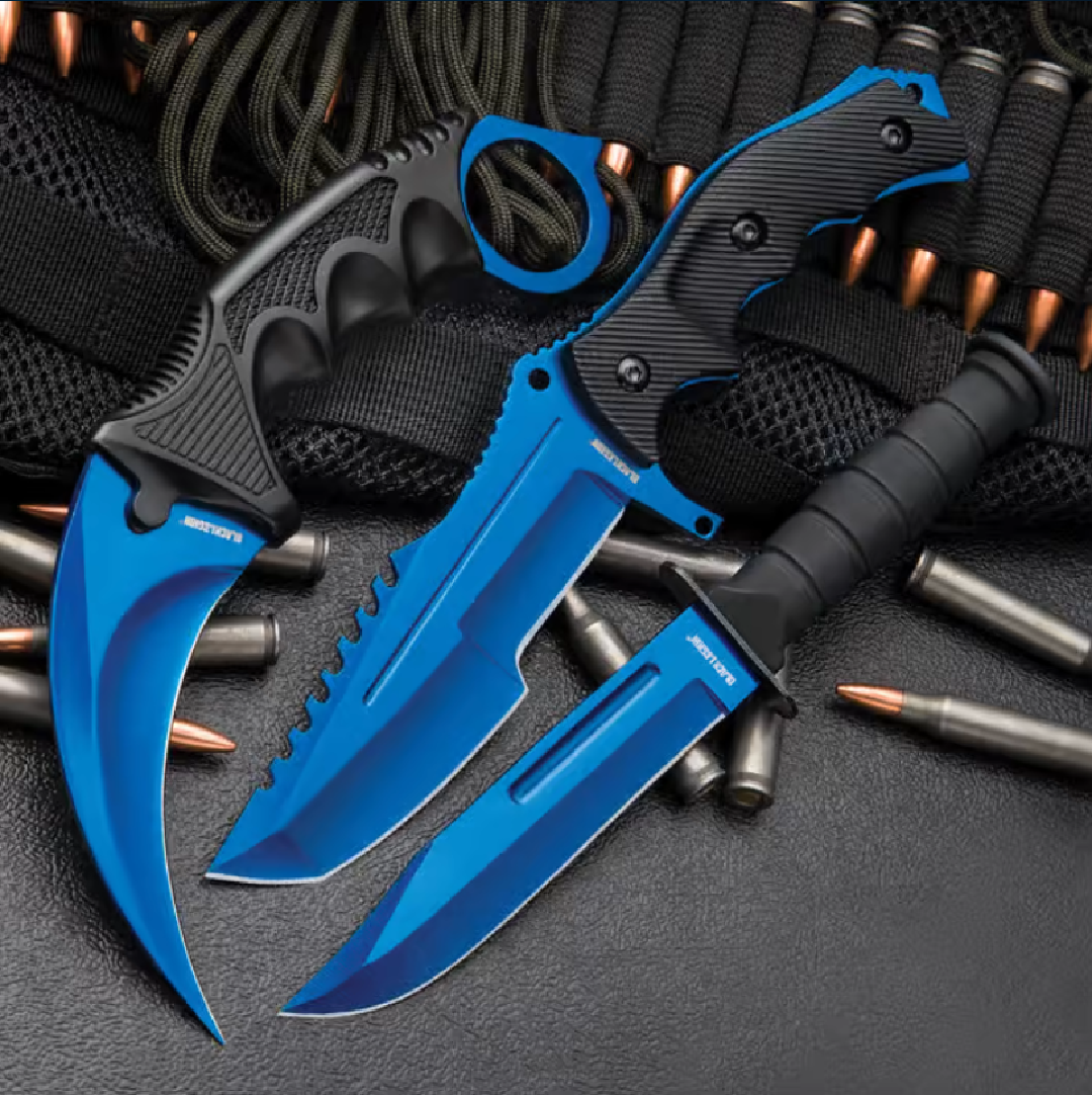 BLACK LEGION - CONJUNTO DE FACAS ATOMIC BLUE TRIPLE - BV391 - Tools BR
