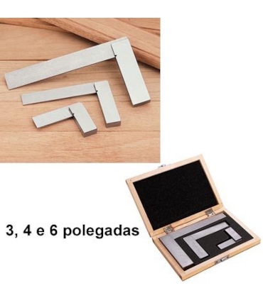 CONJUNTO COM 3 ESQUADROS EM AÇO INOX CONJUNTO COM 3 ESQUADROS EM AÇO INOX