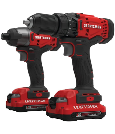 CRAFTSMAN - COMBO DE PARAFUSADEIRA E FURADEIRA SEM FIO - 20V