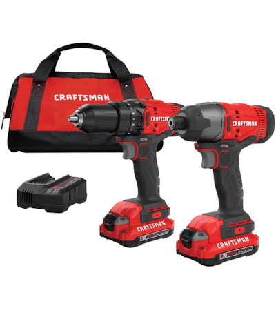 CRAFTSMAN - COMBO DE PARAFUSADEIRA E FURADEIRA SEM FIO - 20V