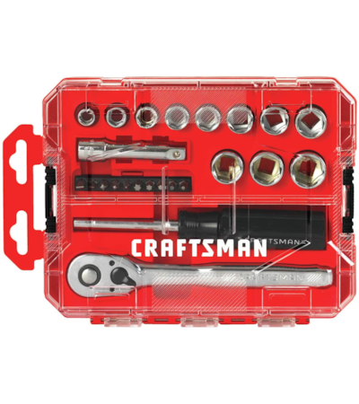 CRAFTSMAN - JOGO DE SOQUETES SEXTAVADOS E BITS - 24 PCS