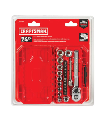 CRAFTSMAN - JOGO DE SOQUETES SEXTAVADOS IMPERIAL E BITS - 24 PCS CRAFTSMAN - JOGO DE SOQUETES SEXTAVADOS IMPERIAL E BITS - 24 PCS