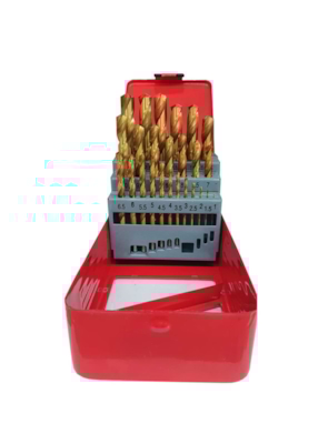 CTPOHR - STRONG - Jogo com 25 Brocas para Metal, em Titanio, de 1.0 a 13.0 mm CTPOHR - STRONG - Jogo com 25 Brocas para Metal, em Titanio, de 1.0 a 13.0 mm
