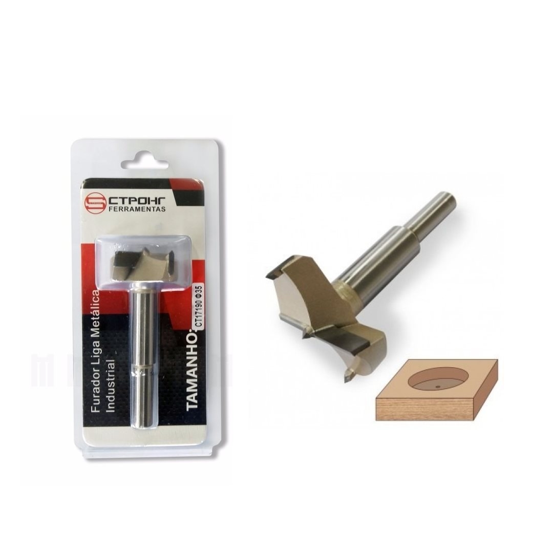 CTPOHR – STRONG – Fresa Broca Forstner 35 mm para Dobradiças e outras Furações