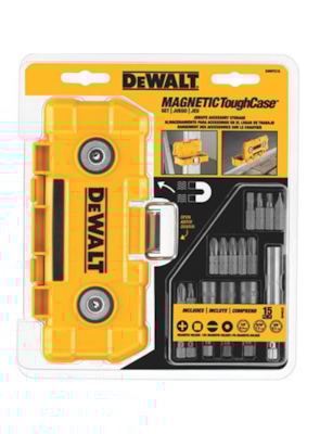 DEWALT - ESTOJO MAGNÉTICO COM 15 BITS PARA PARAFUSAR - DWMTC15 DEWALT - ESTOJO MAGNÉTICO COM 15 BITS PARA PARAFUSAR - DWMTC15