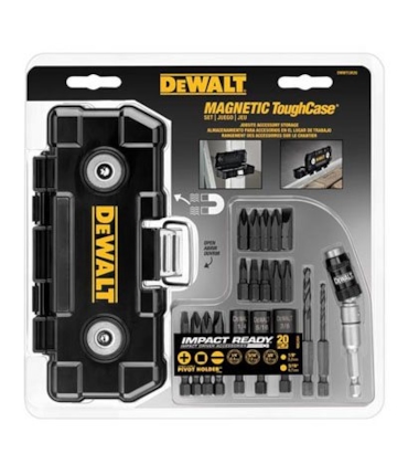 DEWALT - ESTOJO MAGNÉTICO COM 20 BITS PARA PARAFUSAR E FURAR - DWMTCIR20