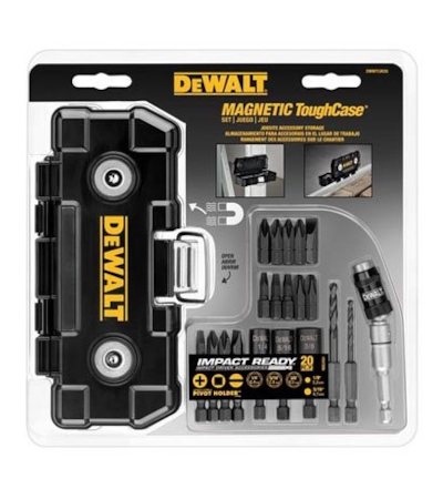 DEWALT - ESTOJO MAGNÉTICO COM 20 BITS PARA PARAFUSAR E FURAR - DWMTCIR20