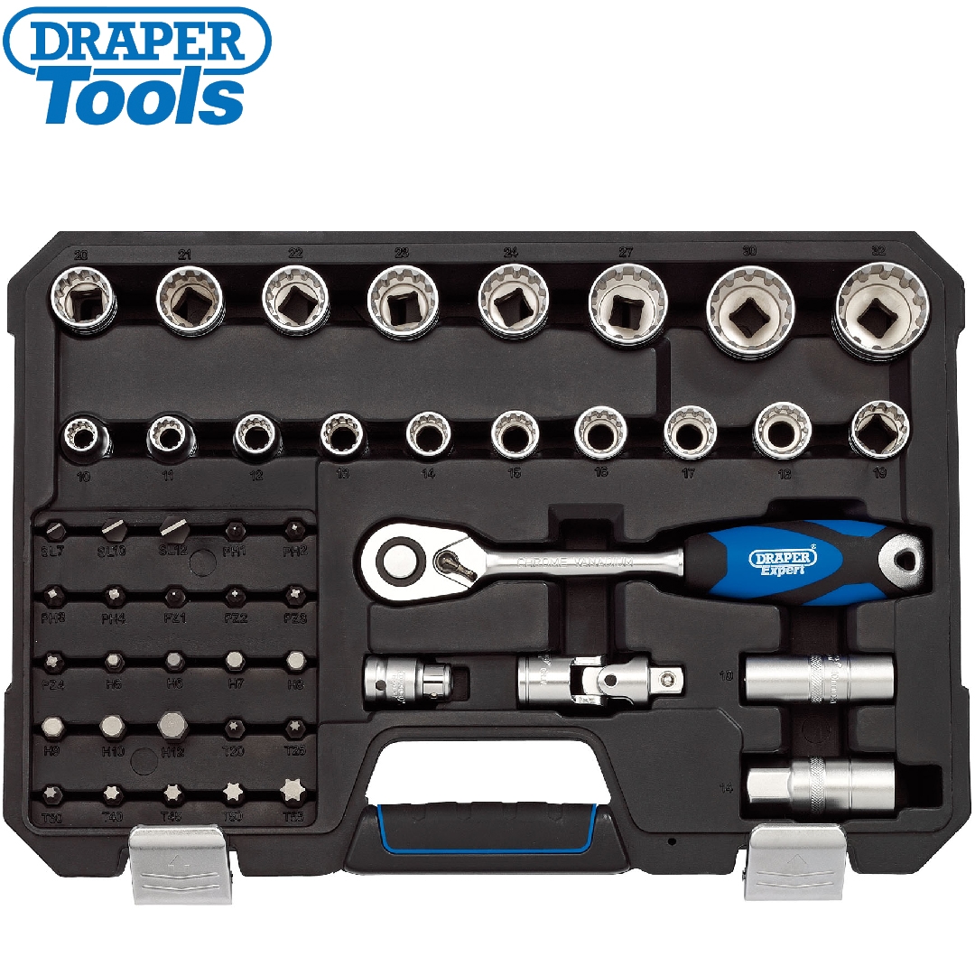 DRAPER - CONJUNTO DE CHAVES E SOQUETES - 49 PECAS - Tools BR