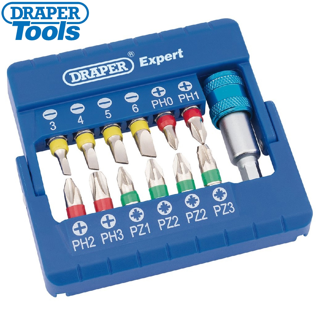 DRAPER - CONJUNTO DE 13 BITS MULTICOLORIDOS E CONECTOR RÁPIDO
