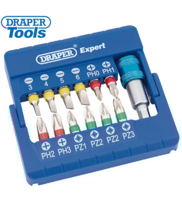 DRAPER - CONJUNTO DE 13 BITS MULTICOLORIDOS E CONECTOR RÁPIDO