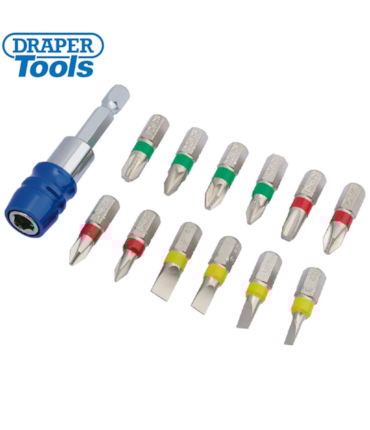 DRAPER - CONJUNTO DE 13 BITS MULTICOLORIDOS E CONECTOR RÁPIDO