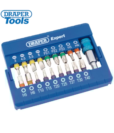 DRAPER - CONJUNTO DE 19 BITS MULTICOLORIDOS E CONECTOR RÁPIDO