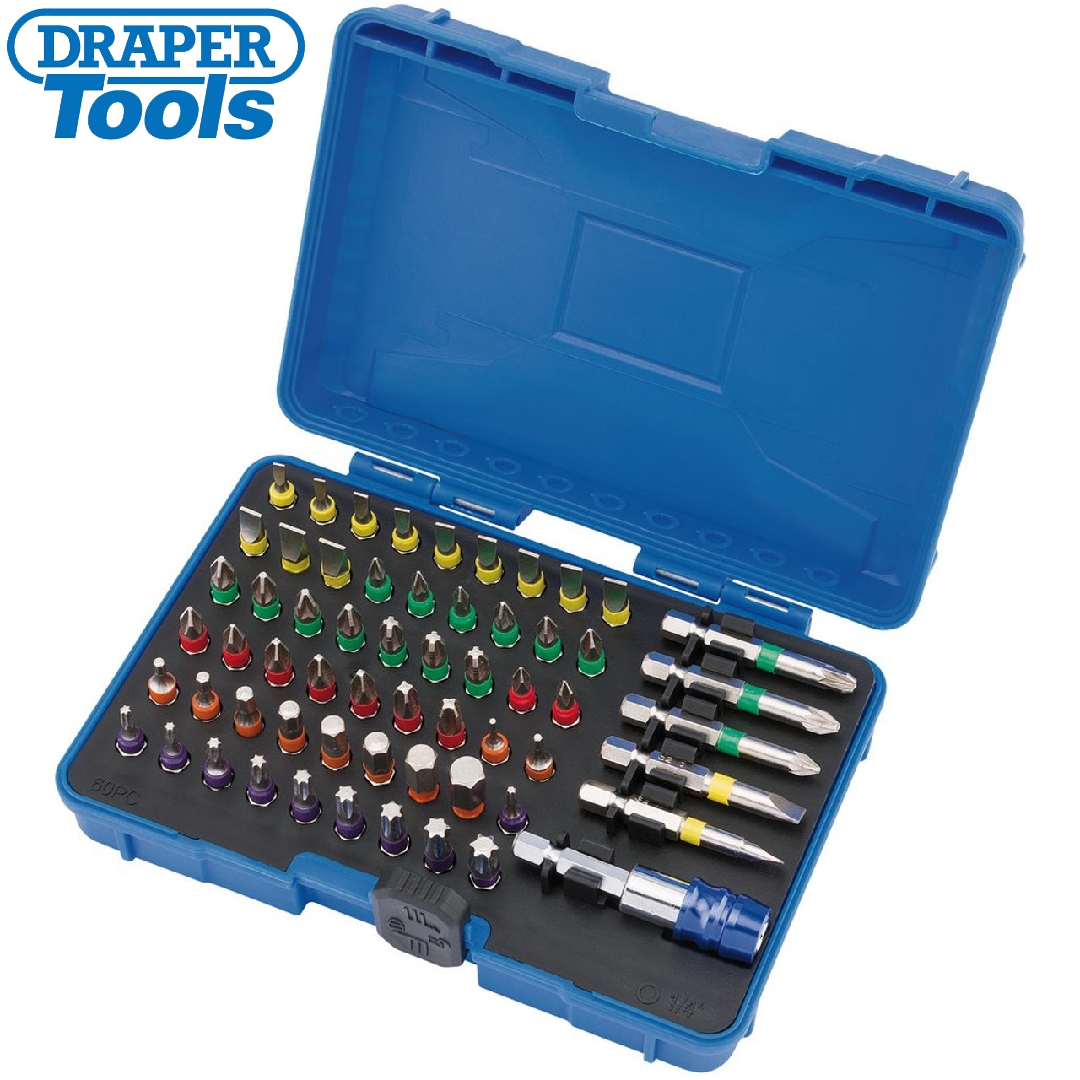DRAPER - CONJUNTO DE 60 BITS MULTICOLORIDOS - Tools BR