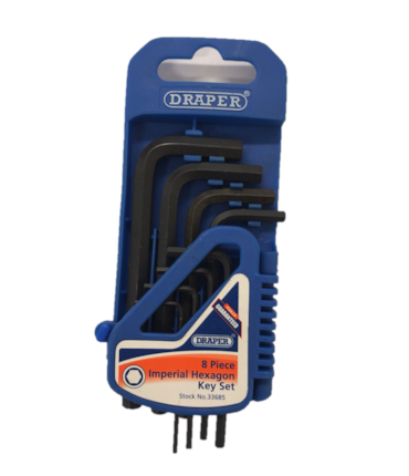 DRAPER - CONJUNTO DE CHAVES ALLEN (POLEGADA) - 8 PCS