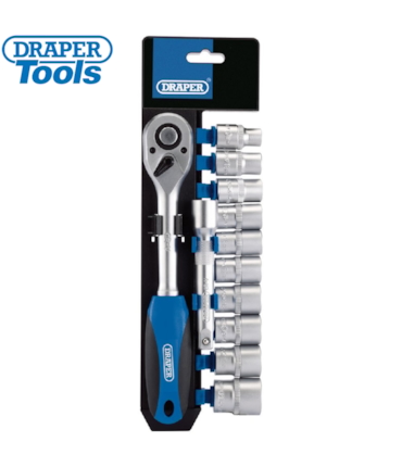 DRAPER - KIT CHAVE CATRACA 1/2 PROFISSIONAL - 12 PEÇAS