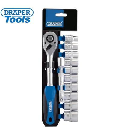 DRAPER - KIT CHAVE CATRACA 1/2 PROFISSIONAL - 12 PEÇAS