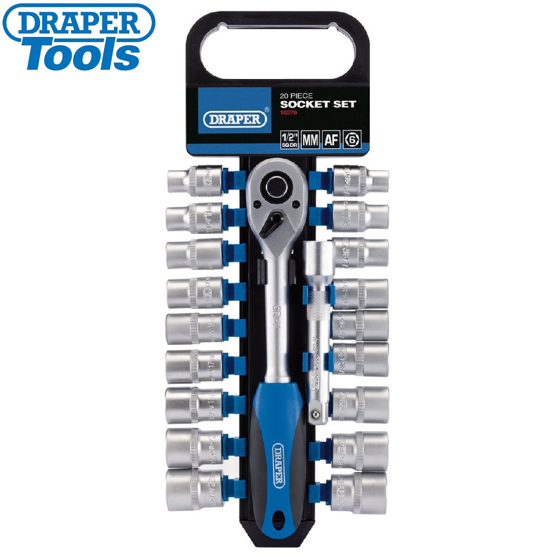 DRAPER - KIT CHAVE CATRACA 1/2 PROFISSIONAL - 20 PEÇAS