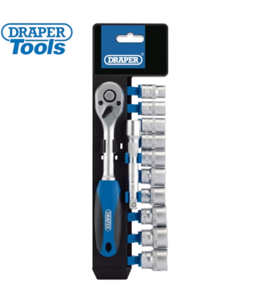 DRAPER - KIT CHAVE CATRACA 3/8 PROFISSIONAL - 12 PEÇAS