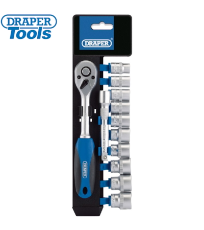 DRAPER - KIT CHAVE CATRACA 3/8 PROFISSIONAL - 12 PEÇAS