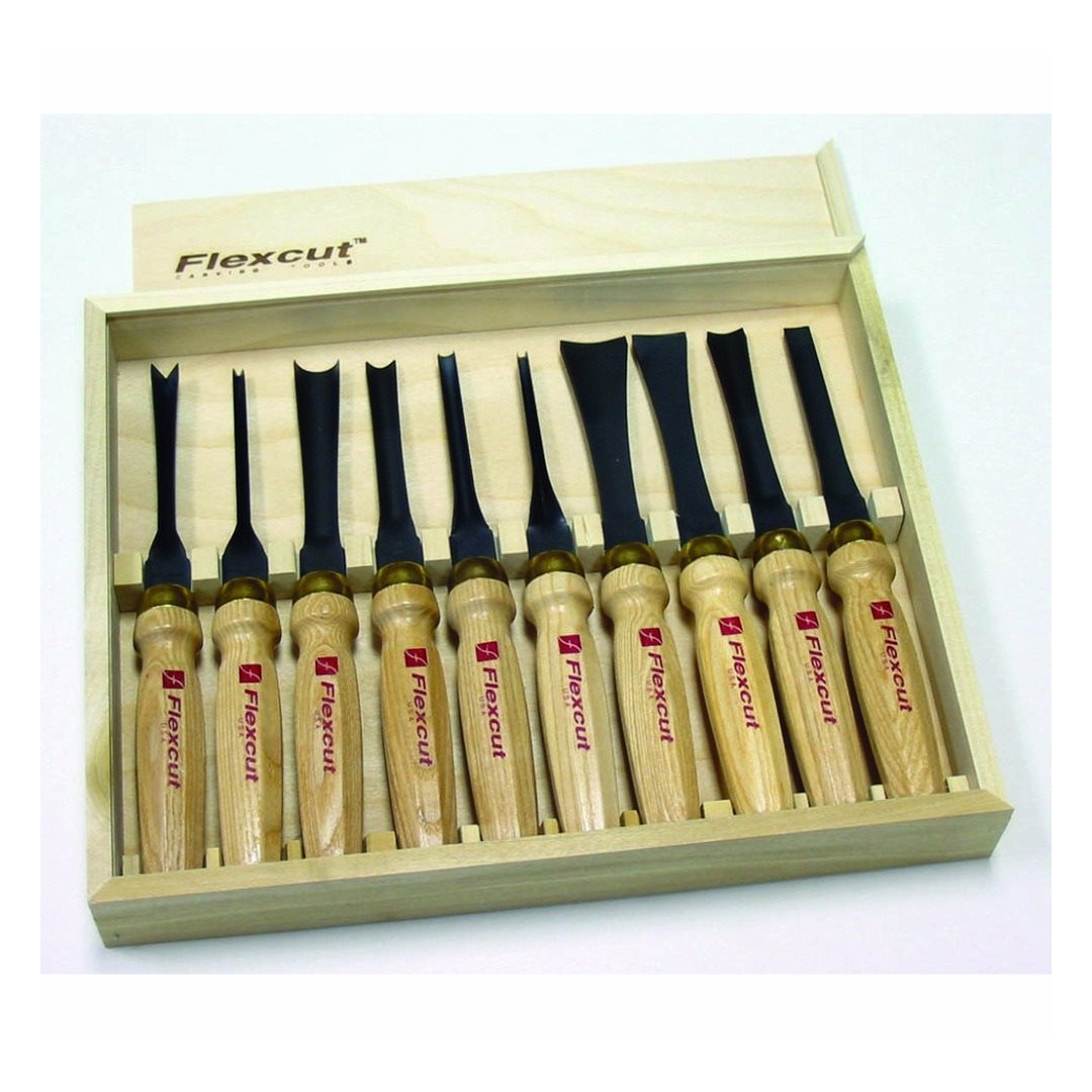 FLEXCUT - 10 PC. DELUXE SET - CONJUNTO COM 10 GOIVAS DE LUXO