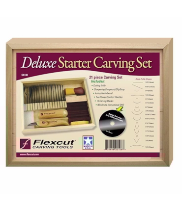 FLEXCUT -  21 PC. DELUXE STARTER SET - CONJUNTO DE LUXO COM 21 PEÇAS PARA ENTALHE FLEXCUT -  21 PC. DELUXE STARTER SET - CONJUNTO DE LUXO COM 21 PEÇAS PARA ENTALHE