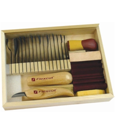 FLEXCUT -  21 PC. DELUXE STARTER SET - CONJUNTO DE LUXO COM 21 PEÇAS PARA ENTALHE FLEXCUT -  21 PC. DELUXE STARTER SET - CONJUNTO DE LUXO COM 21 PEÇAS PARA ENTALHE