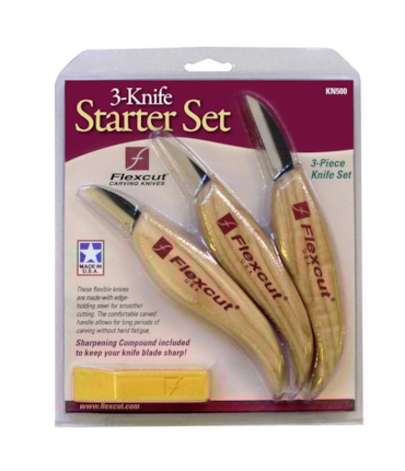 FLEXCUT - 3 KNIFE STARTER SET - CONJUNTO DE FACAS/FORMÕES PARA ENTALHE FLEXCUT - 3 KNIFE STARTER SET - CONJUNTO DE FACAS/FORMÕES PARA ENTALHE