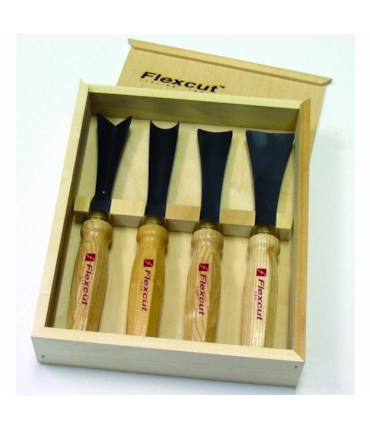 FLEXCUT - 4 PC. SCULPTOR'S SET - CONJUNTO DE 4 GOIVAS PARA ESCULPIR
