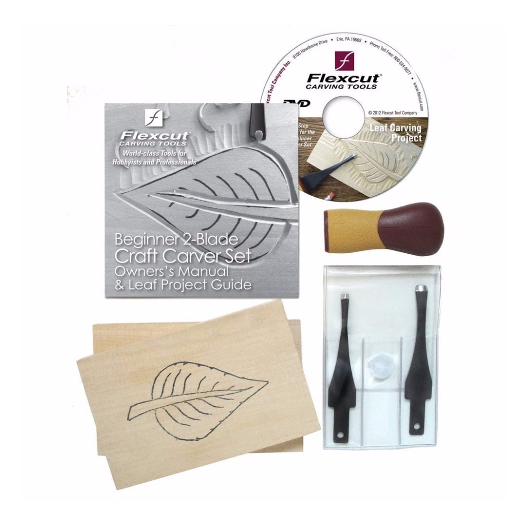 FLEXCUT -  BEGINNER 2-BLADE CRAFT CARVER SET - KIT PARA INICIANTES