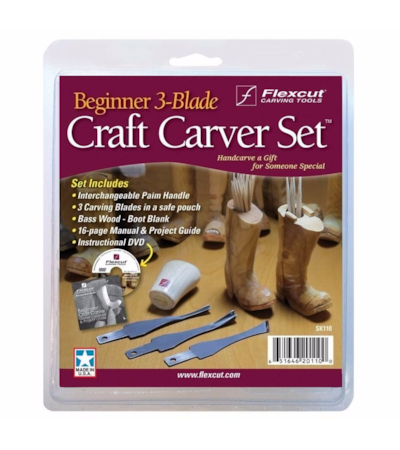 FLEXCUT -  BEGINNER 3-BLADE CRAFT CARVER SET - KIT BÁSICO DE ENTALHE