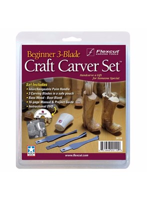 FLEXCUT - BEGINNER 3-BLADE CRAFT CARVER SET - KIT BÁSICO DE ENTALHE FLEXCUT - BEGINNER 3-BLADE CRAFT CARVER SET - KIT BÁSICO DE ENTALHE