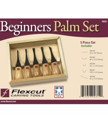 FLEXCUT - BEGINNERS PALM SET - CONJUNTO COM 5 GOIVAS E FACAS PARA ENTALHE FLEXCUT - BEGINNERS PALM SET - CONJUNTO COM 5 GOIVAS E FACAS PARA ENTALHE
