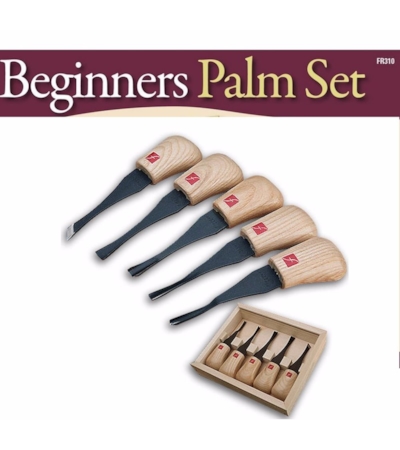 FLEXCUT - BEGINNERS PALM SET - CONJUNTO COM 5 GOIVAS E FACAS PARA ENTALHE