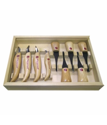FLEXCUT - DELUXE PALM & KNIFE SET - CONJUNTO COM 9 FACAS E GOIVAS DE LUXO