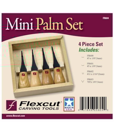 FLEXCUT - MINI PALM SET - CONJUNTO DE MINI GOIVAS E FACAS FLEXCUT - MINI PALM SET - CONJUNTO DE MINI GOIVAS E FACAS
