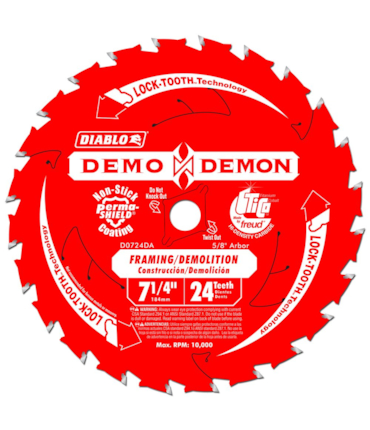 FREUD DIABLO DEMON - DISCO DE SERRA PARA FRAMING  - 24 DENTES - 7,25 POLEG. - D0724DA FREUD DIABLO DEMON - DISCO DE SERRA PARA FRAMING  - 24 DENTES - 7,25 POLEG. - D0724DA