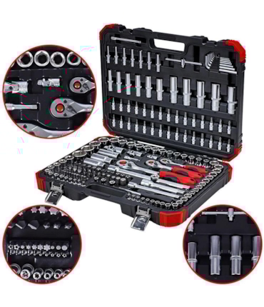 GEDORE - JOGO DE SOQUETES 1/4 + 3/8 + 1/2 - 172 PCS