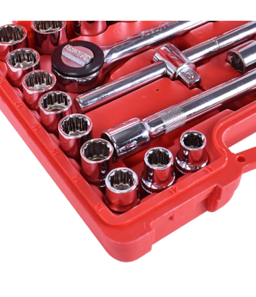 GEDORE - JOGO DE SOQUETES DE 1/2" 8 A 32MM - 22 PEÇAS