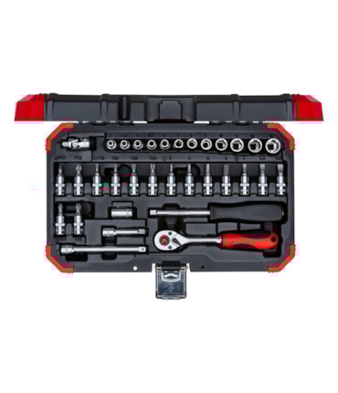 GEDORE - JOGO DE SOQUETES SEXTAVADOS 1/4" - 33PCS