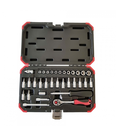 GEDORE - JOGO DE SOQUETES SEXTAVADOS 1/4" - 33PCS