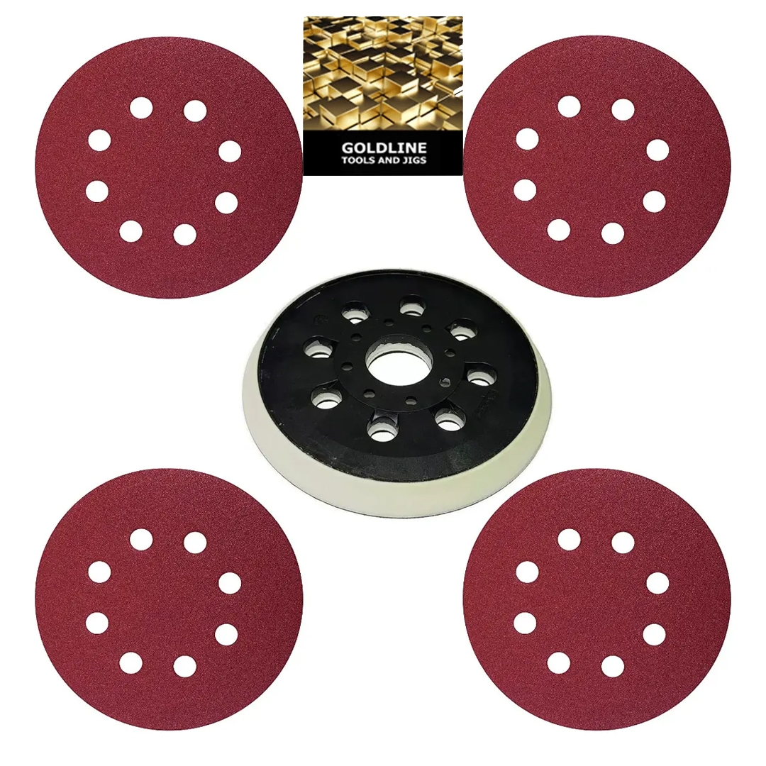 GOLDLINE - BOINA COM VELCRO E 24 LIXAS PARA LIXADEIRAS