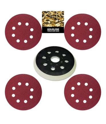 GOLDLINE - BOINA COM VELCRO E 24 LIXAS PARA LIXADEIRAS
