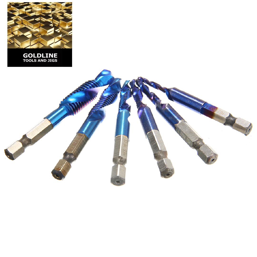 GOLDLINE - BROCAS ESPIRAIS EM AÇO TRATADO M35 NANO BLUE